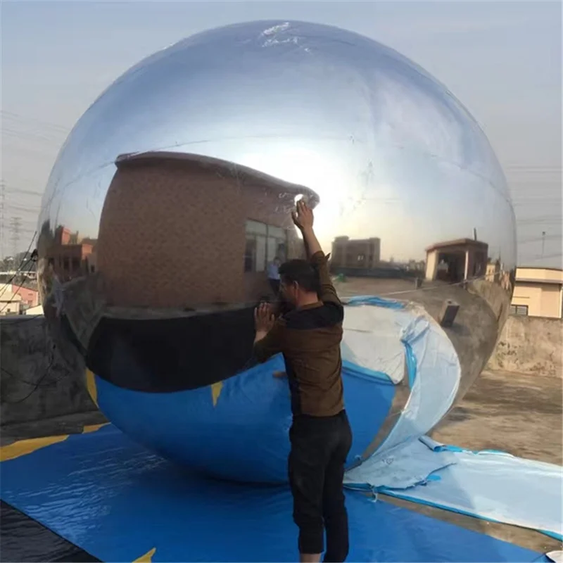 Giant Silver Decoration Plastic Half Mirror Spheres For Wedding / Mall / Christmas Decoration