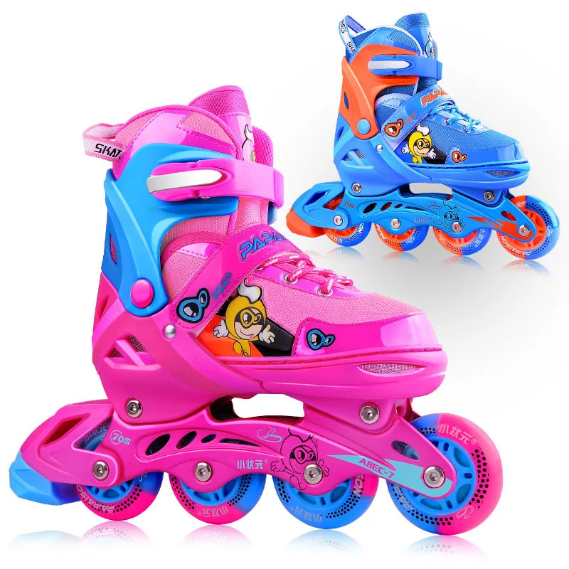 Patins Инлайн ролики с расположением колес крем ajustavel-основа бразильской компании Abec-7 подшипник