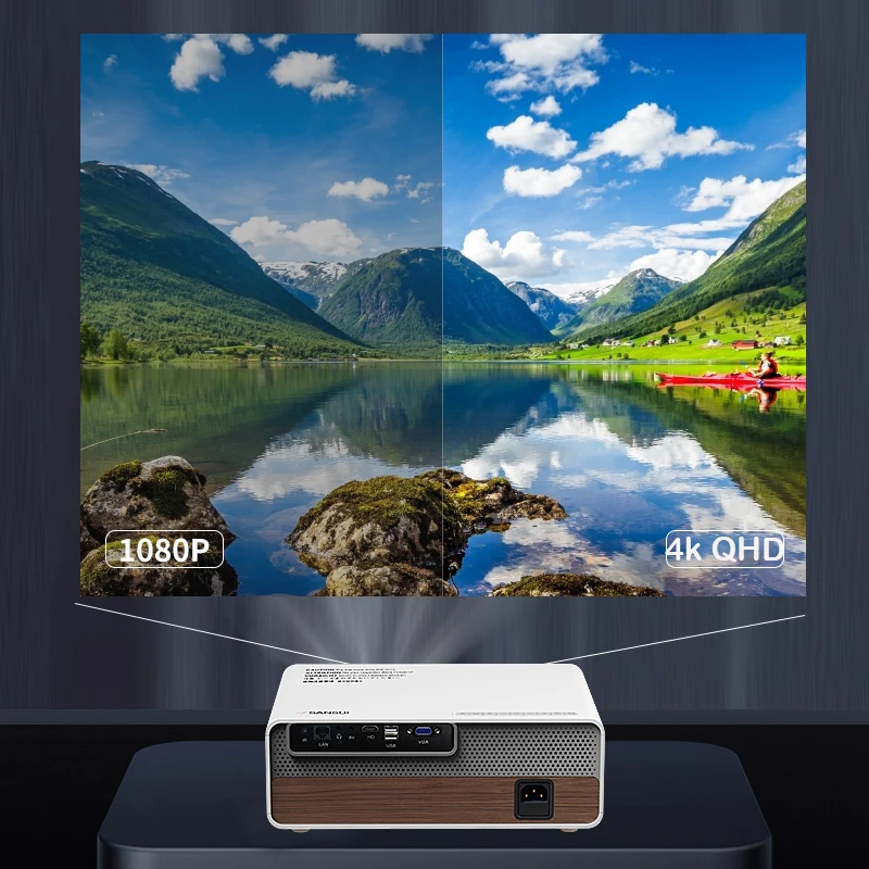 [Amazon Wimius Hot 1080P Projector] Original Factory OEM ODM 1080P Full HD LED LCD Home Theater Portable Android Projector