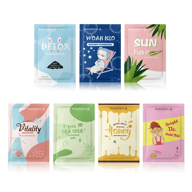 Европейский поставщик RubioAroma японская одноразовая Корейская молочная маска для лица улитка