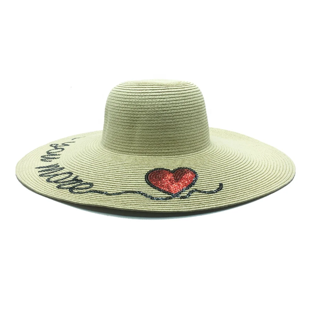 Personalized Female Large Sun Protect Paper Straw Summer 2020 Hats
