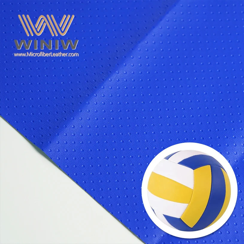 High-Class High Tearing Vegan Artificial Leather Fabric Micro Fiber Leather PU Faux Fabric For Volleyball Making