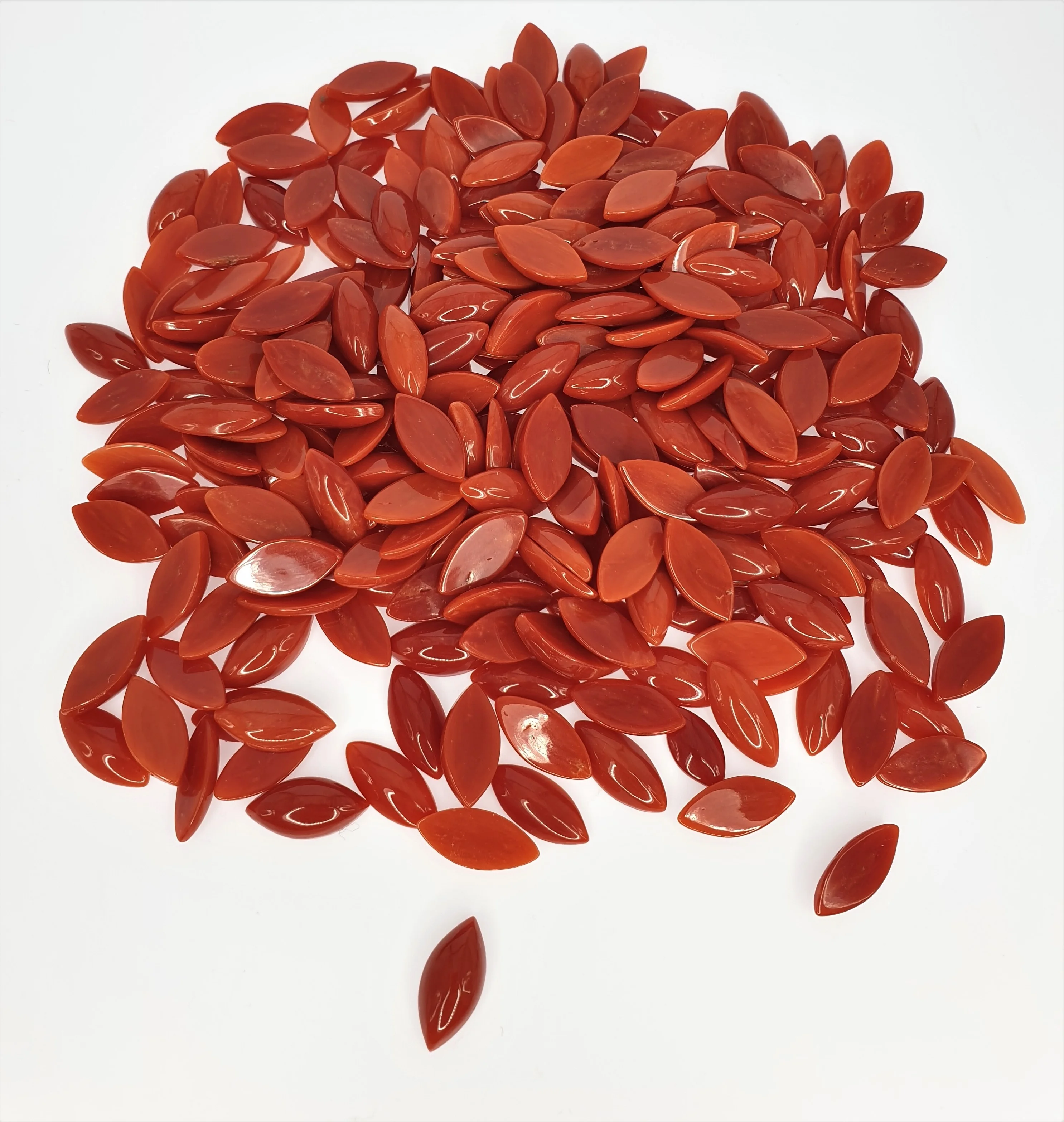 
RED CORAL MARQUISE CAB 5x10mm Making Jewelry Pendant Bracelet Earring Natural Marquise Cut AA Grade May Vary 