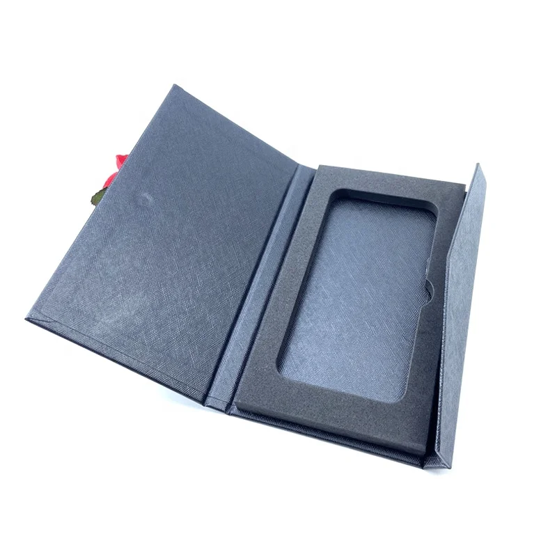 High-end custom mobile phone accessories packaging gift mobile phone case packaging box with magnet