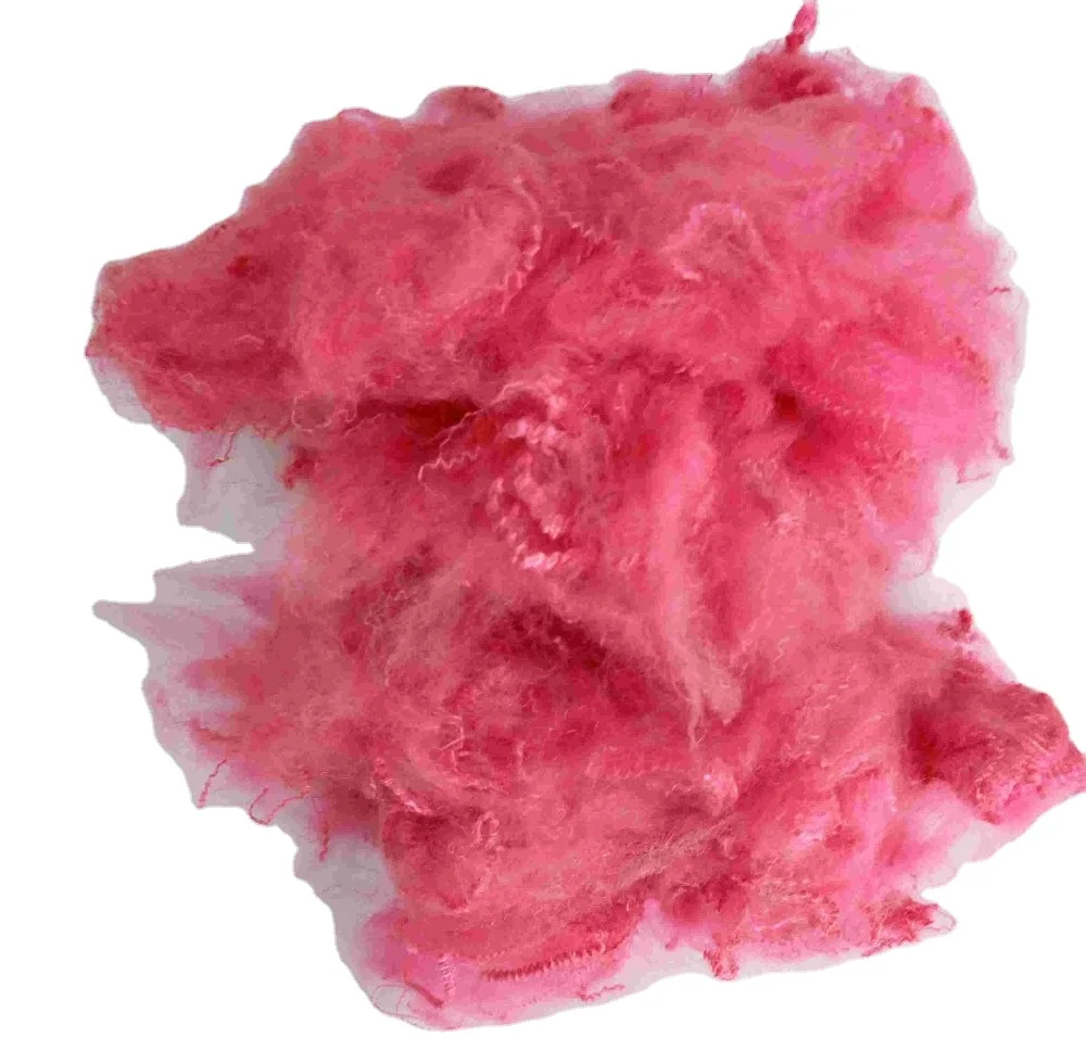 
 top quality color recycled polyester fiber  