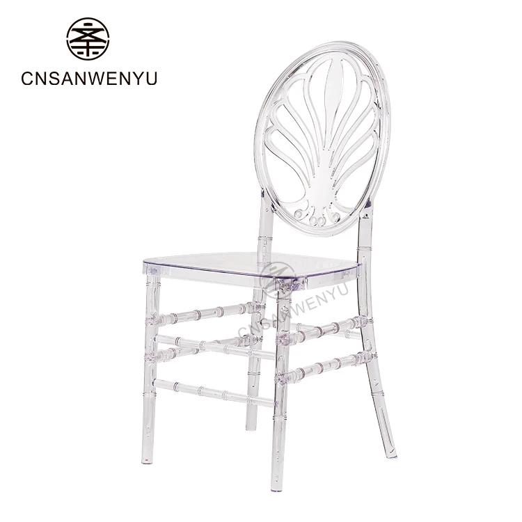 wholesale Wedding Chairs Nordic Light Luxury Acrylic Dining Chairs Transparent wedding dine Chair For Event Party