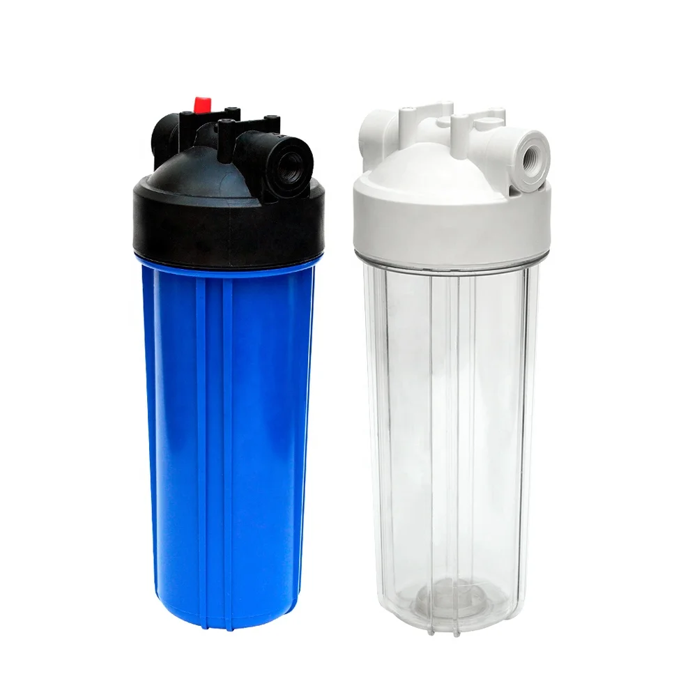 10 Inch Hot Sales Household Plastic Blue Water Filter Housing With Brass Port