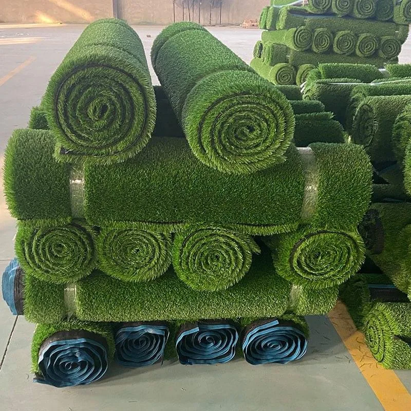 Outdoor synthetic landscape grass mat laying lawn turf