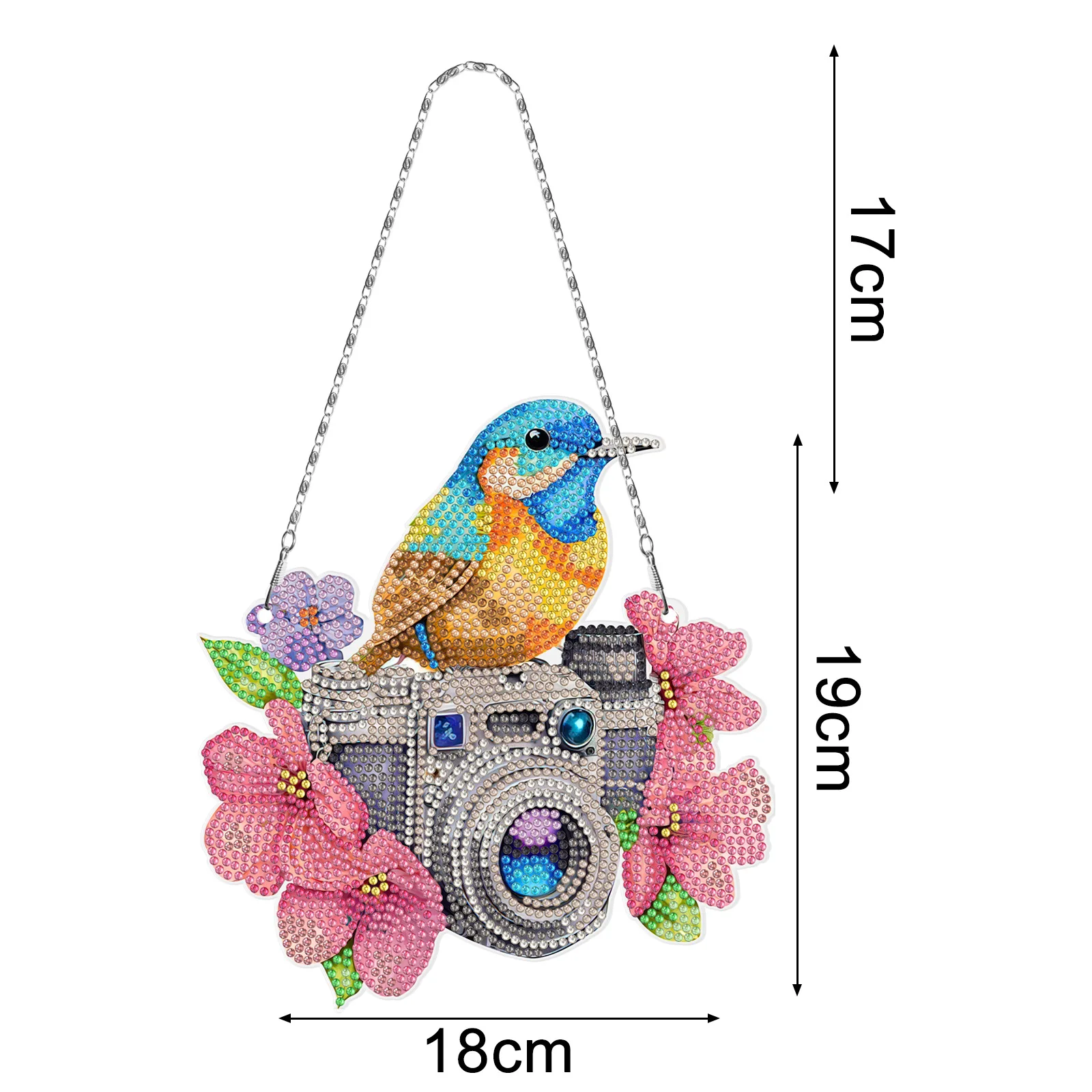 DIY 5D Flowers Cap Diamond Painting Kits Hanging Sign,Diamond Art Suncatcher Window Hanging Ornament Window Pendants
