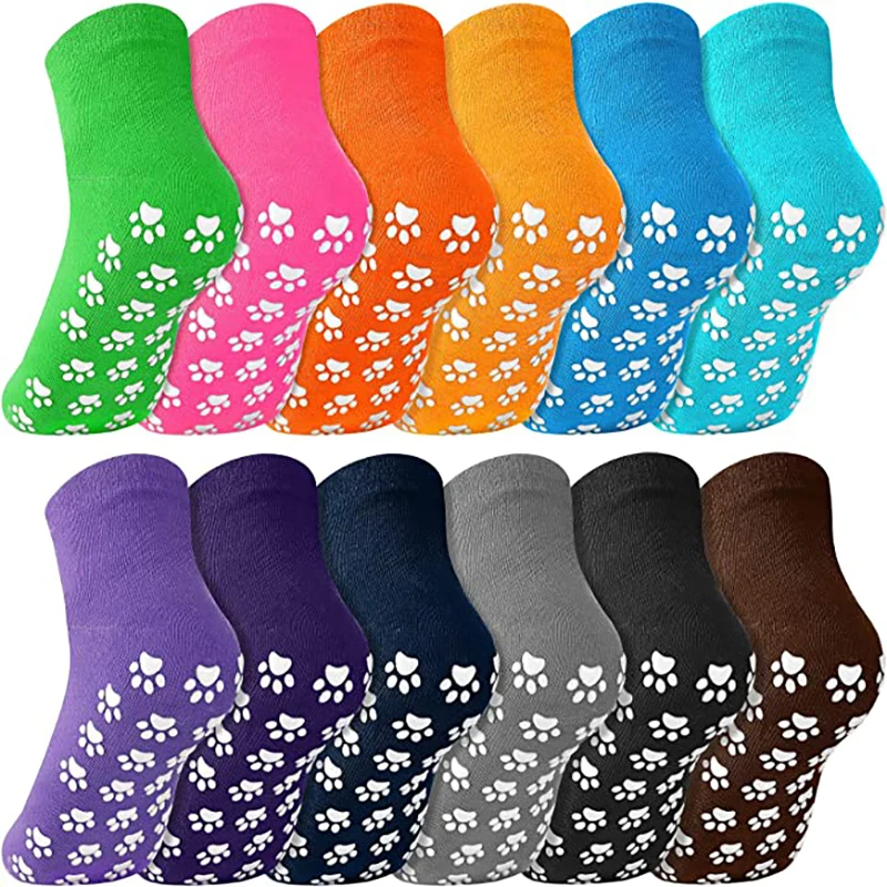 Hot Selling Custom Anti Slip Socks Trampoline Socks in Hospital Park for Yoga Pilates Ballet Slipper Home Socks