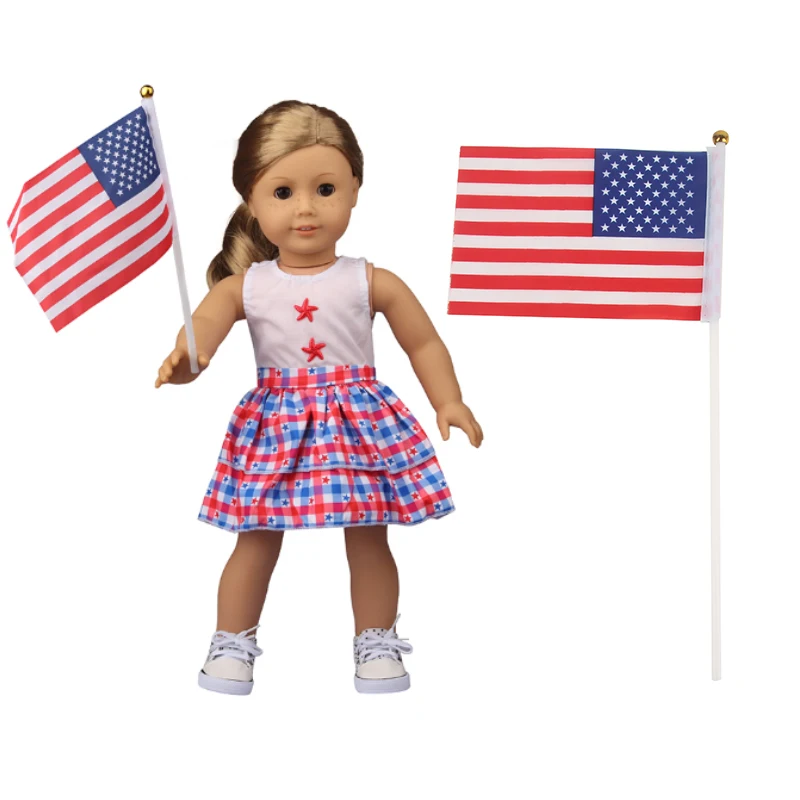 Dolltalk Brand Wholesale  18 inch doll accessories  Doll toy American flag