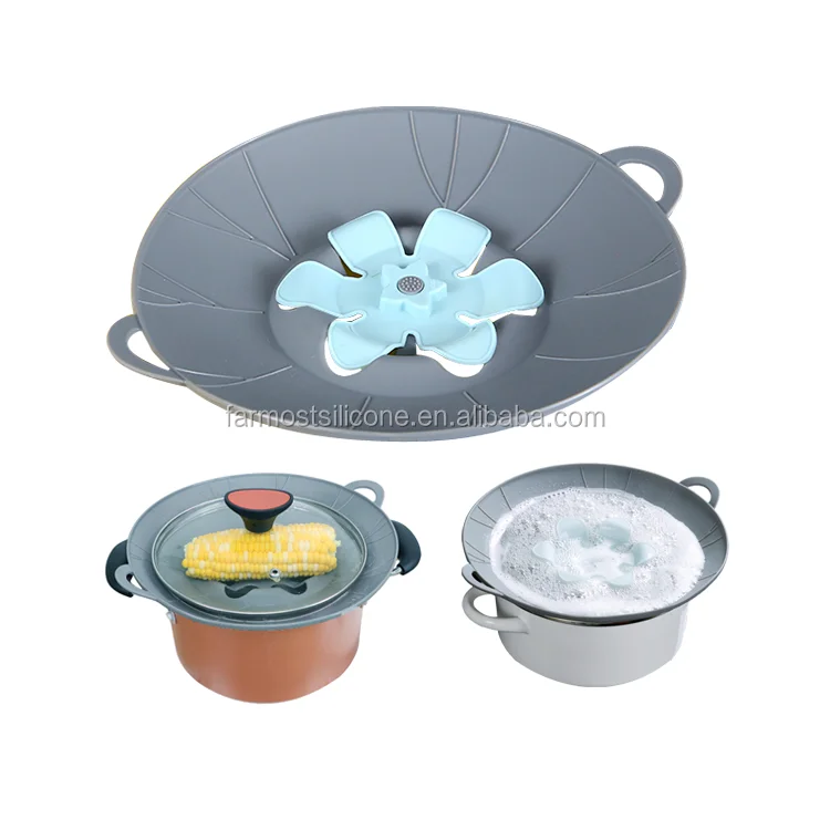 
Spill Stopper Lid Cover Boil Over Safeguard Silicone Spill Stopper Pot Pan Lid 