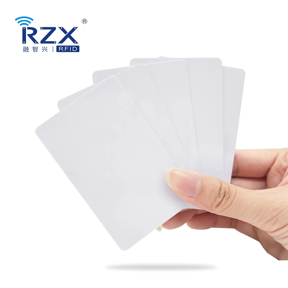 Good price RZX wholesale CR80 standard size 30mil 0.76mm PVC blank card for personalized printing ID card