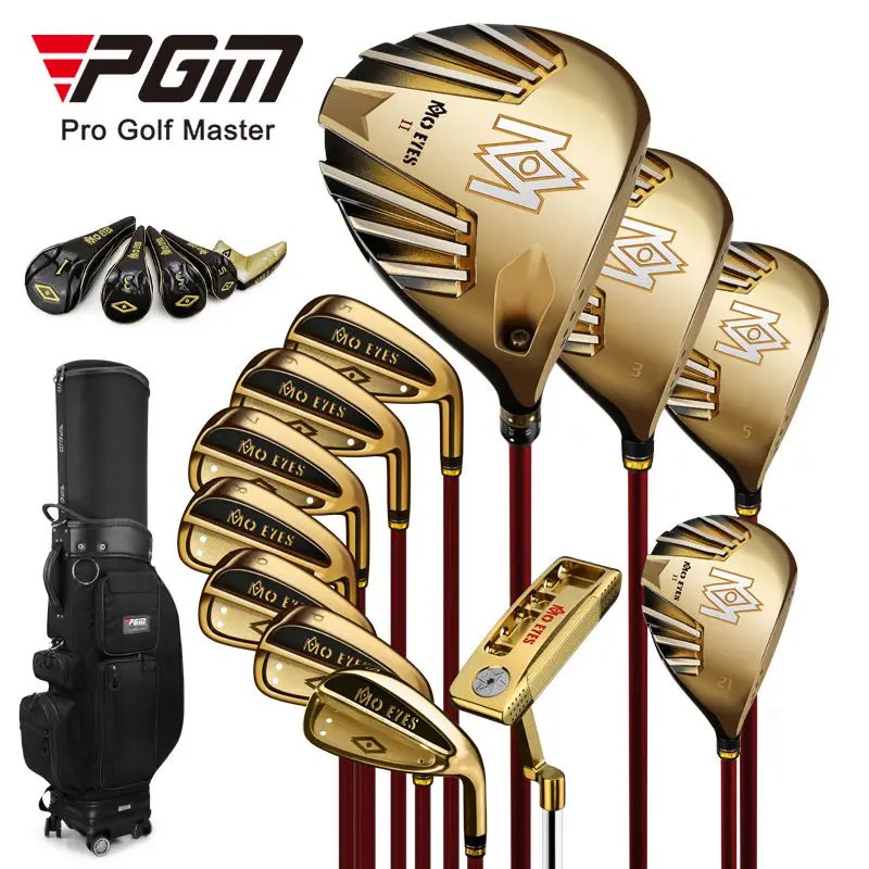Wholesale PGM MTG028 MO EYES II Golden Color Professional Men Golf Clubs Complete Set with Golf Bag