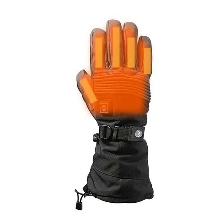 Custom Heated Ski Gloves Keep Warm Rechargeable Electrical Battery Heated Gloves For Winter