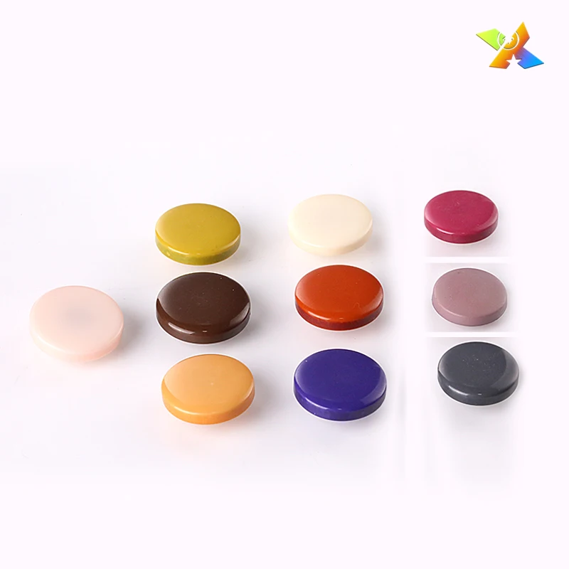 hot sale custom printed 4 part metal resin metal press snap button for coat