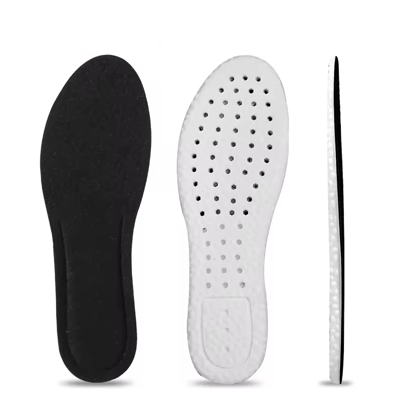 Black Orange Thermal Shoe Inserts Winter Inner Sole PU Warm Sport Insole