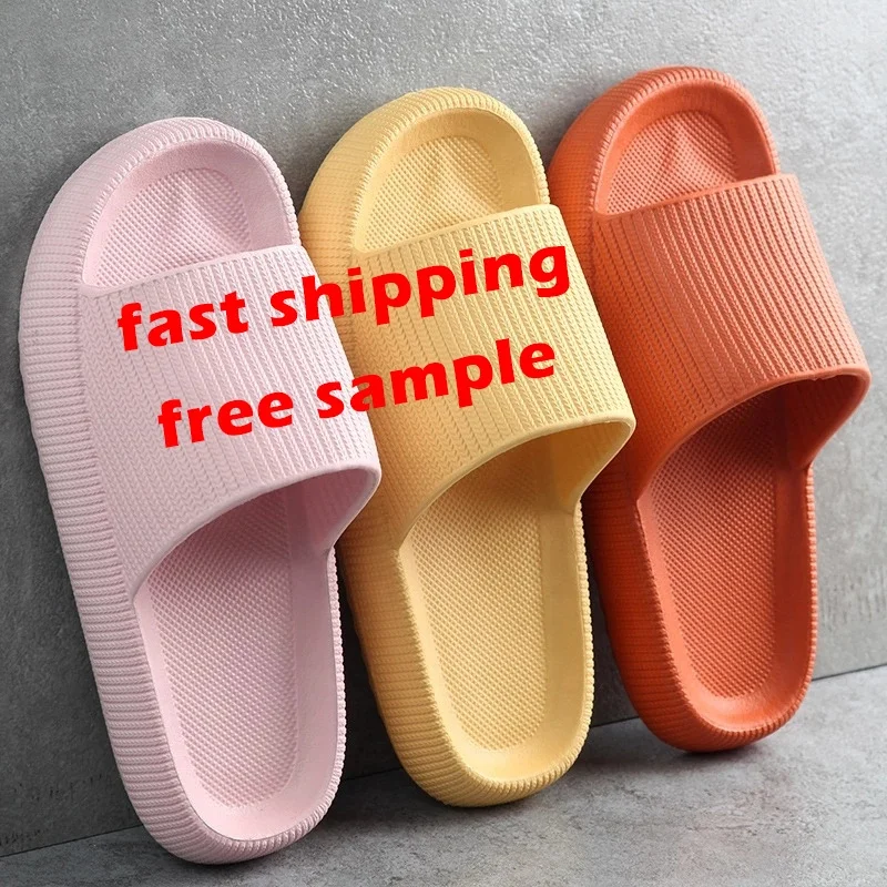 Home Slippers Thick Platform Bathroom Cloud Sootheze Slippers Non-slip Flip Flops Woman Sandals Women Fashion EVA Indoor Slides