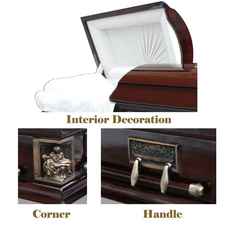 TD--A30 Funeral equipment wooden caskets with last supper accessories