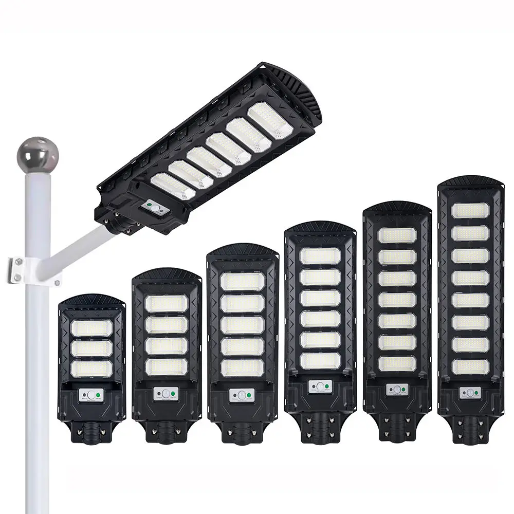 New product Ip65 waterproof outdoor Smd 90w 120w 150w 200w 300w 400w All In One motion sensor solar LED street lamp