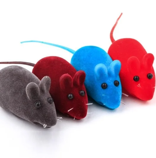 Manufacturer Directly Sales Bright Color Squeaky Mouse Toy Mini Funny Toys For Cats