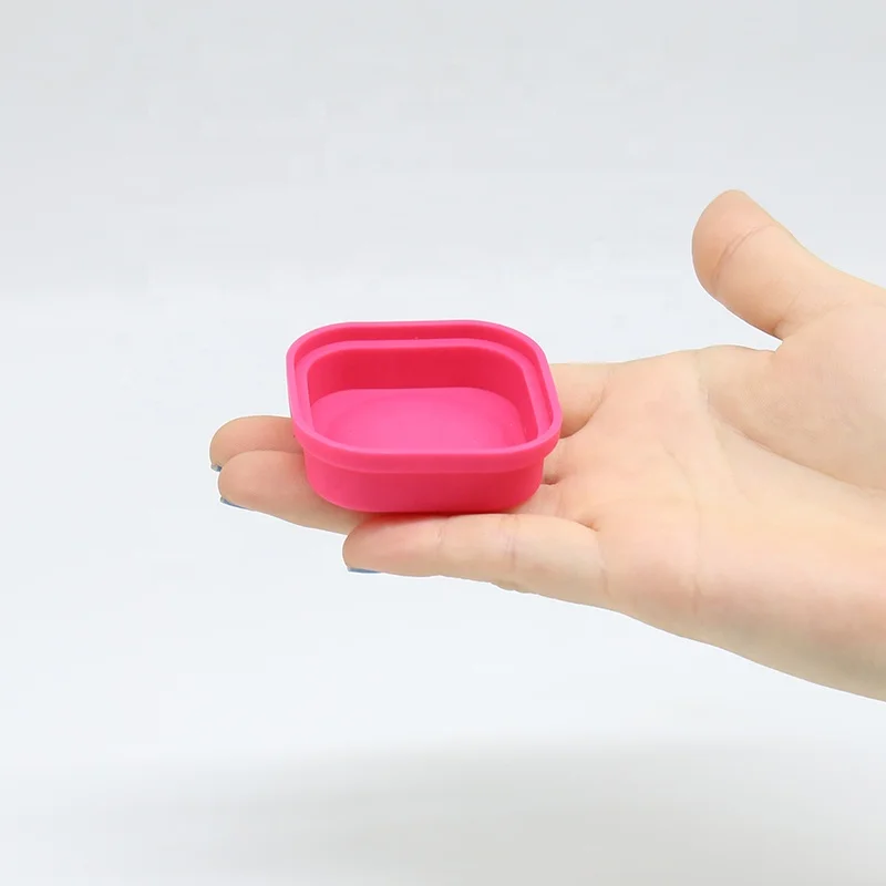 Square shape silicone cosmetic puff makeup sponge holder