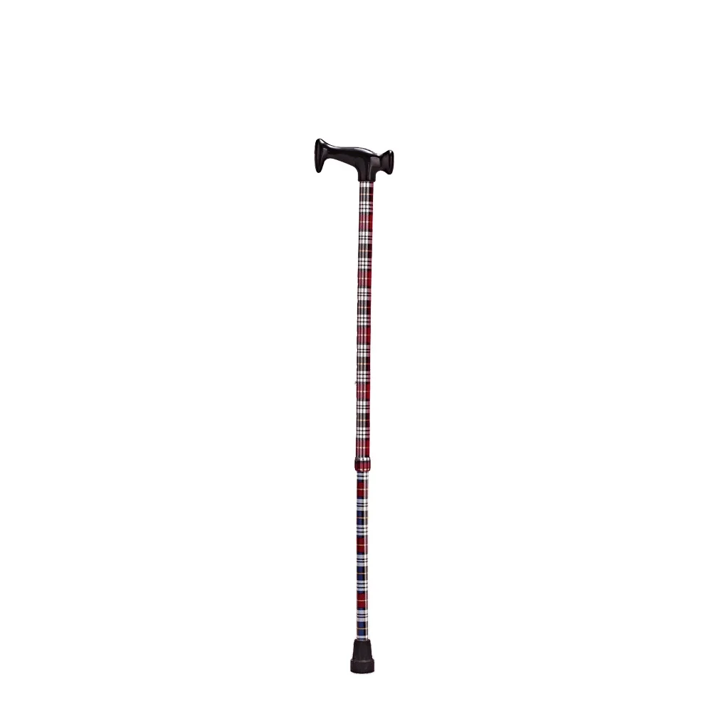 Aluminum alloy fashion resin handle Printed cane antiskid elderly walking stick