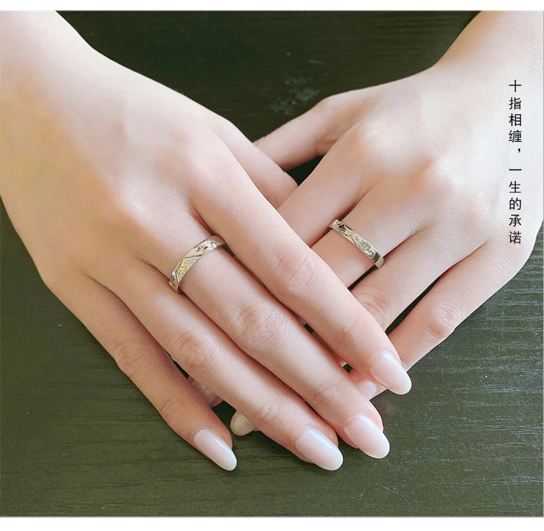 925 sterling silver rings fashion simplicity men and women rings wedding 925 sterling silver adjustable rings