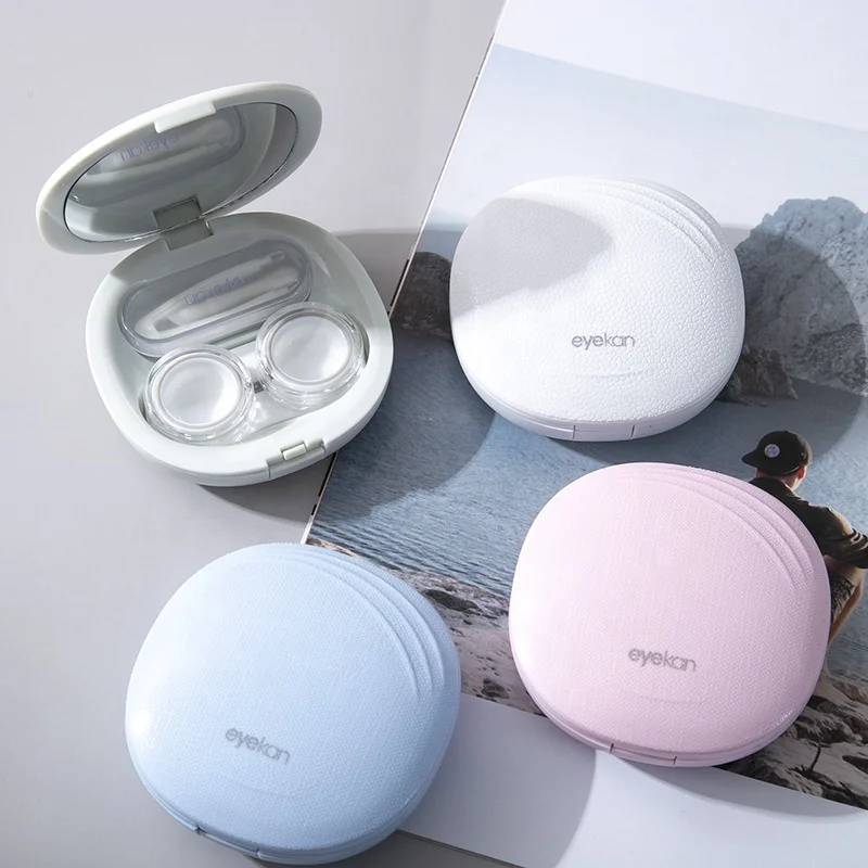 eyekan K2108 Fresh literary contact lens case cute contact lens box simple trendy contact lenses cases boxes