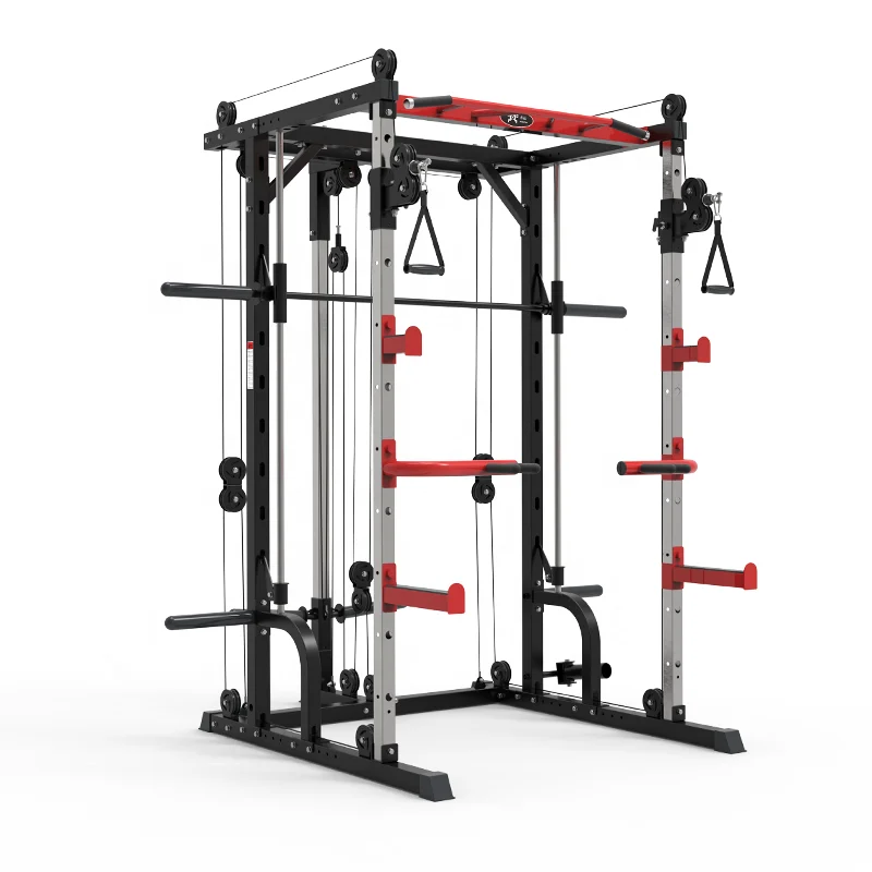 IN STOCK Gym Equipment Home Fitness Accessories Multi-function Power Rack Smith Machine adjustable Squat Rack DY-7008