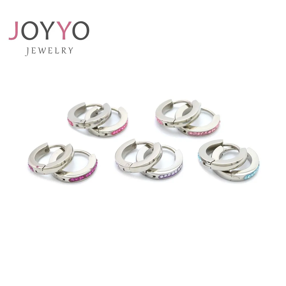 Красочные хрустальные детские серьги для пирсинга, модные африканские серьги высшего качества из нержавеющей стали