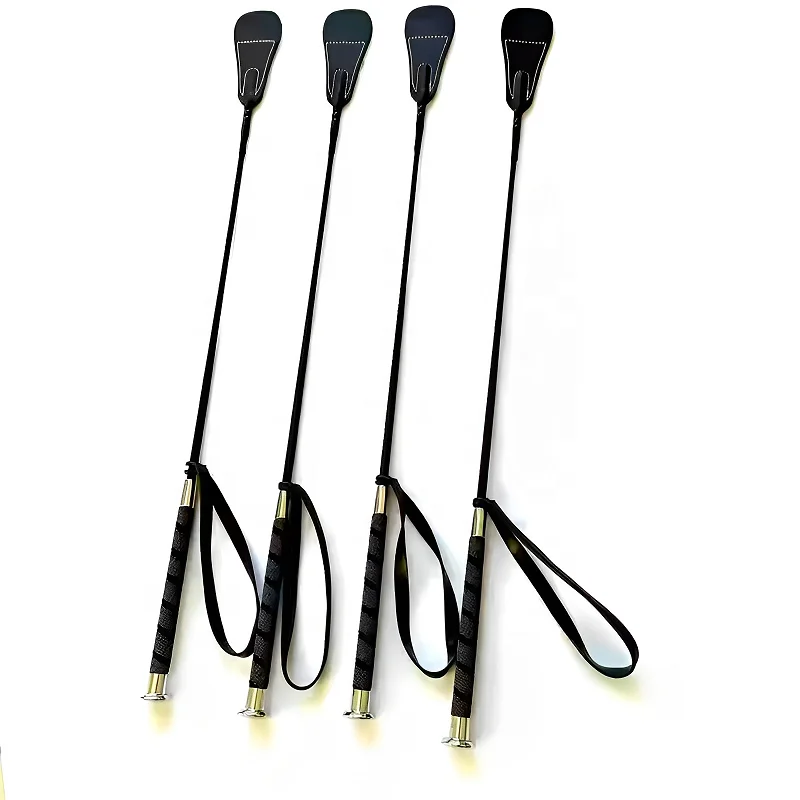 Horshi Riding Crop Whip Premium Quality Jump Bat Whip Equestrian Horse Whip with Rubber Wrist Strap