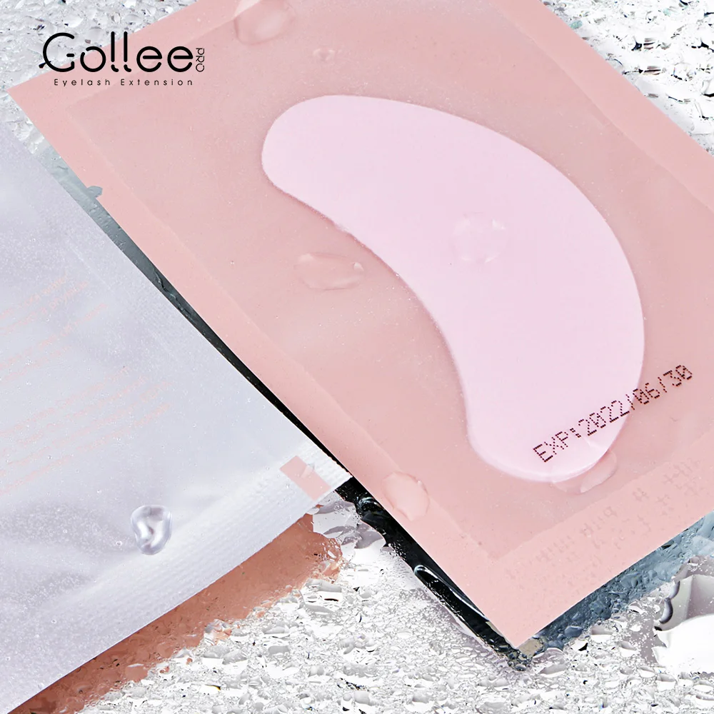 Коллагеновые безворсовые патчи для глаз от частного бренда Gollee силиконовые поролоновые подушечки гелевые наращивания