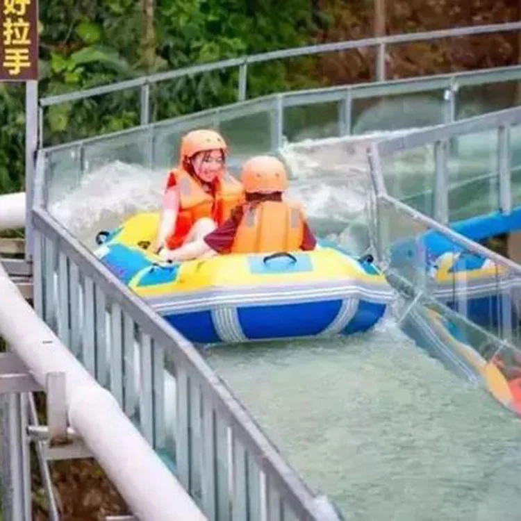 
 Надувная Брезентовая лодка из ПВХ для рафтинга со стеклянной горкой  