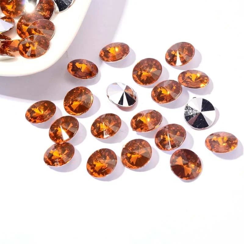 Hot Selling Platform Pointed Bottom Acrylic Satellite Diamond Flying Saucer Shaped Crystal Diamond Diy Head Accessories