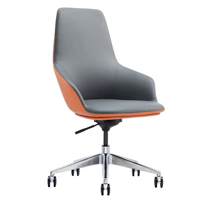 Genuine 360 swivel boss leather office chair lifting visitor chair for hotel