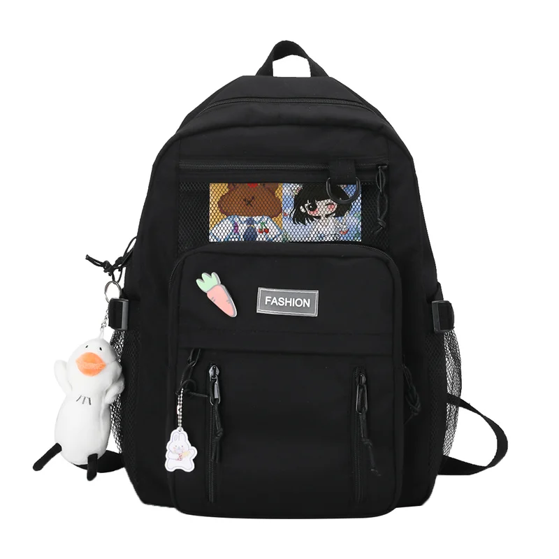 2022 new style factory hot sale canvas student school bag junior high school student school bag child girl backpack