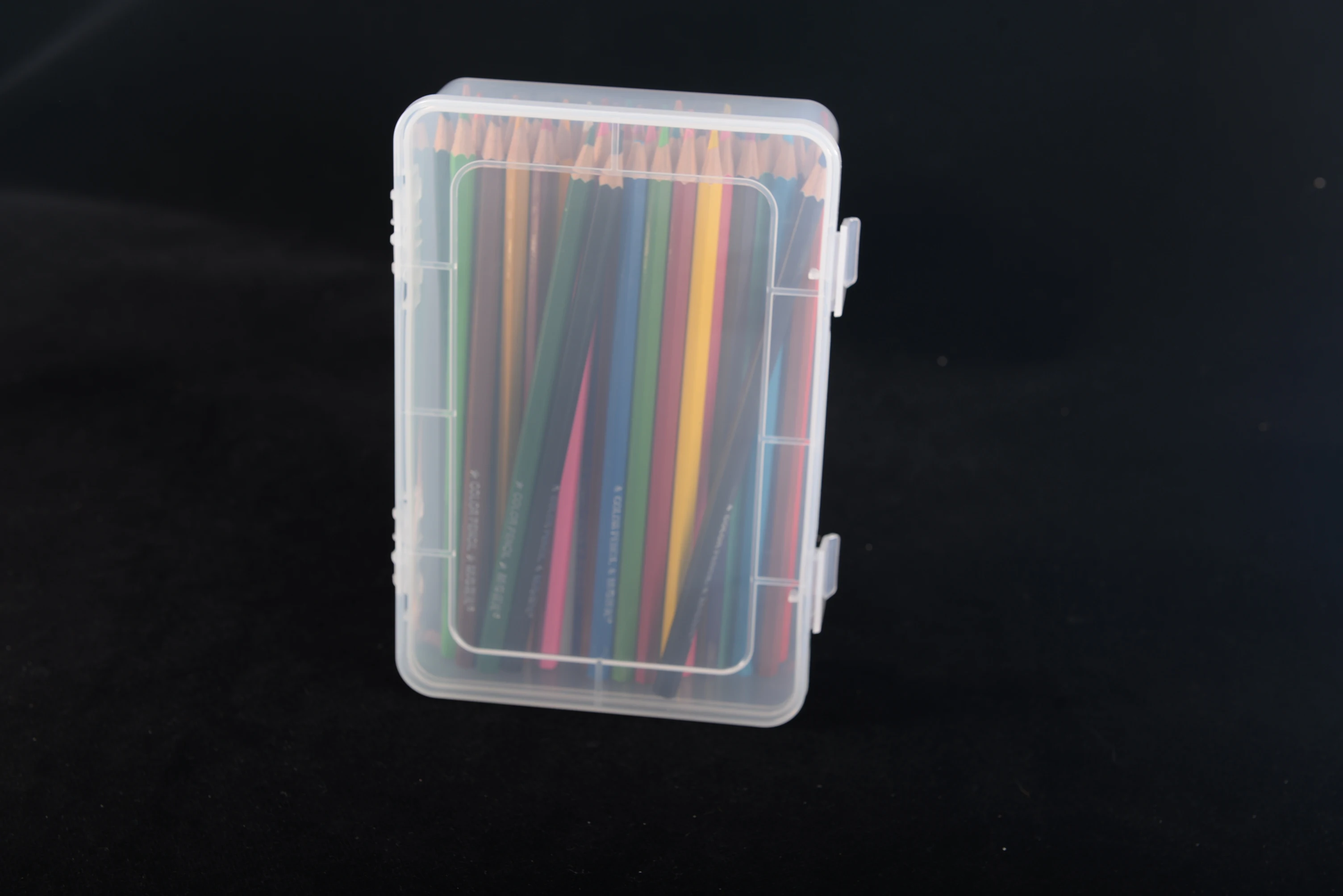 Wholesale plastic pp transparent tool storage box without grid pencil storage box