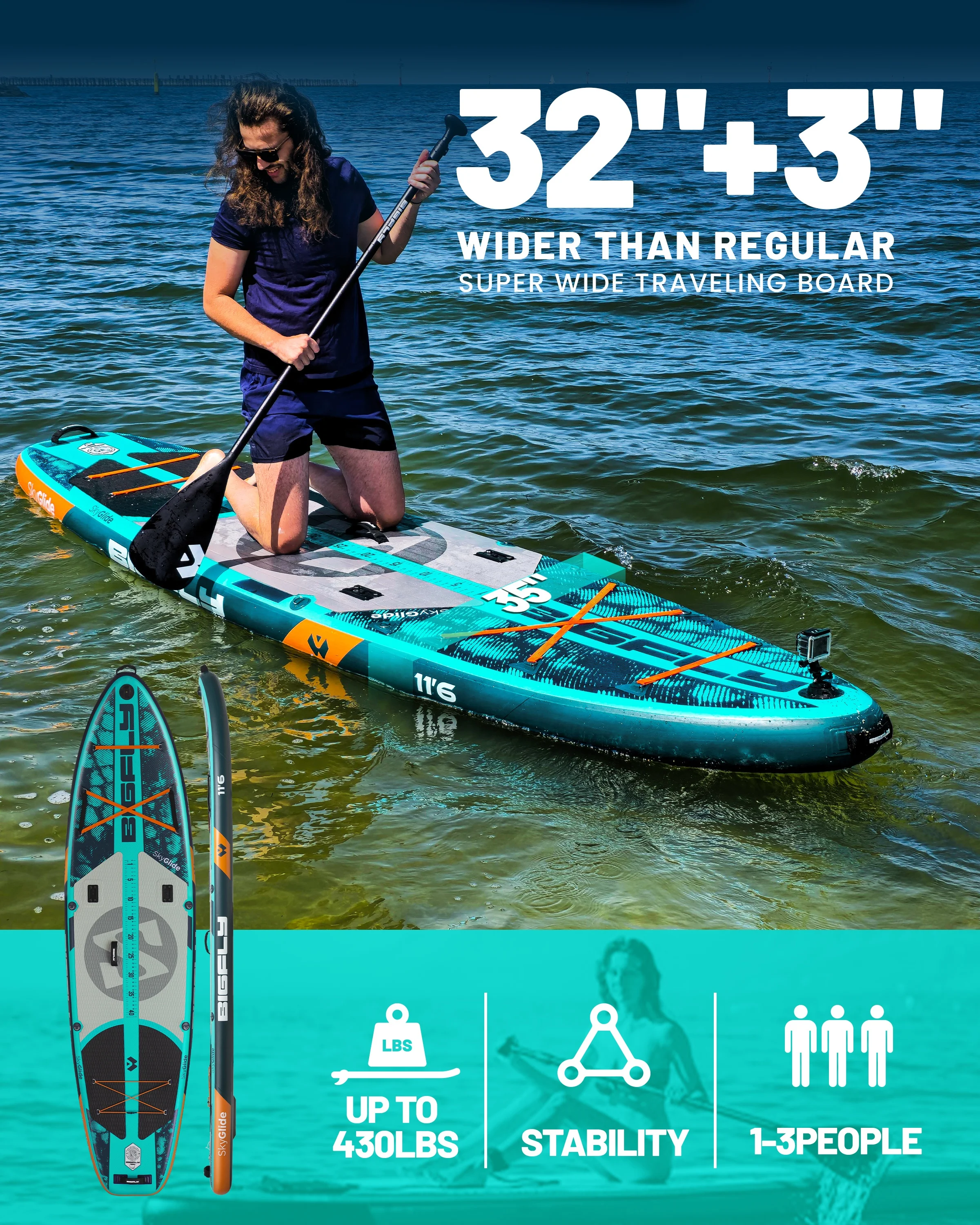 Wholesale  Standup Paddleboard Fishing Paddle Board SUP Kayak Seat PVC Stand Up Paddle Board for Fishing