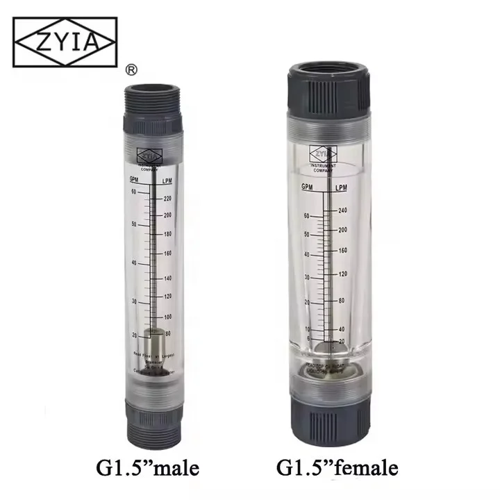 PVC pipeline plastic type acrylic gas flowmeter pure water  liquid flowmeter,rotameter for water