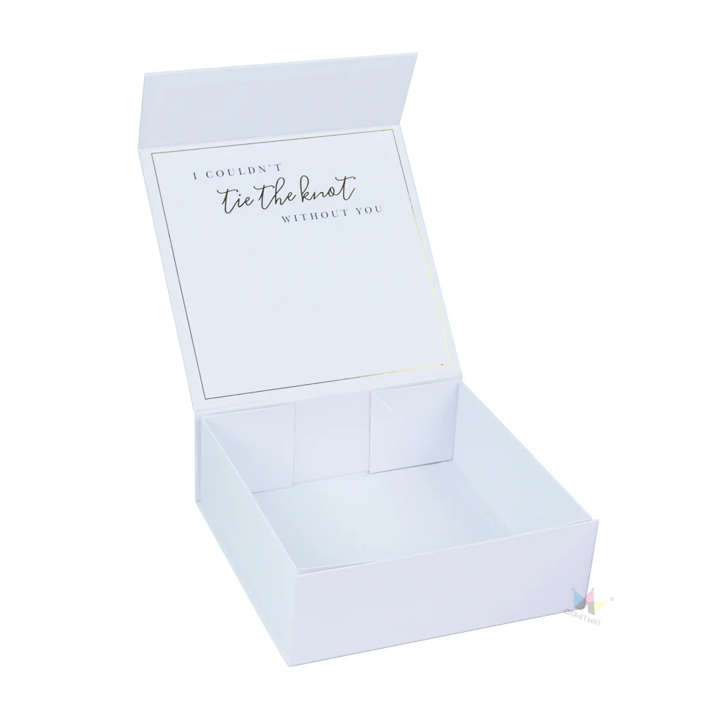 Crown win foldable packaging magnetic folding cardboard corrugated shipping mailing boxes for clothes black and gold paper boxes