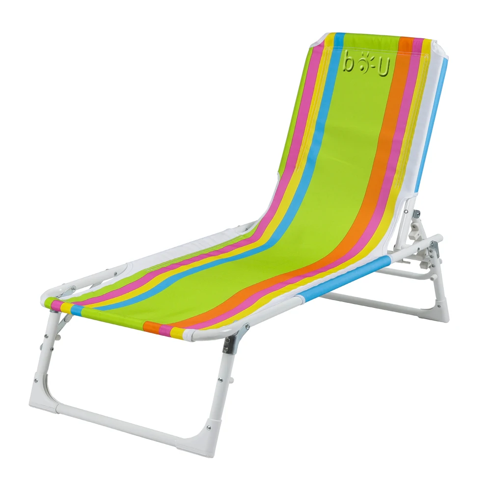 2024 Children Furniture Colorful Folding Sun Camping Beach Lounge for Kids