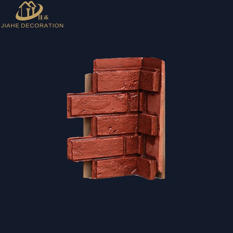 
exterior/outdoor anti-crack fireproof PU faux stone inner & outer wall corner for wall decor idea 