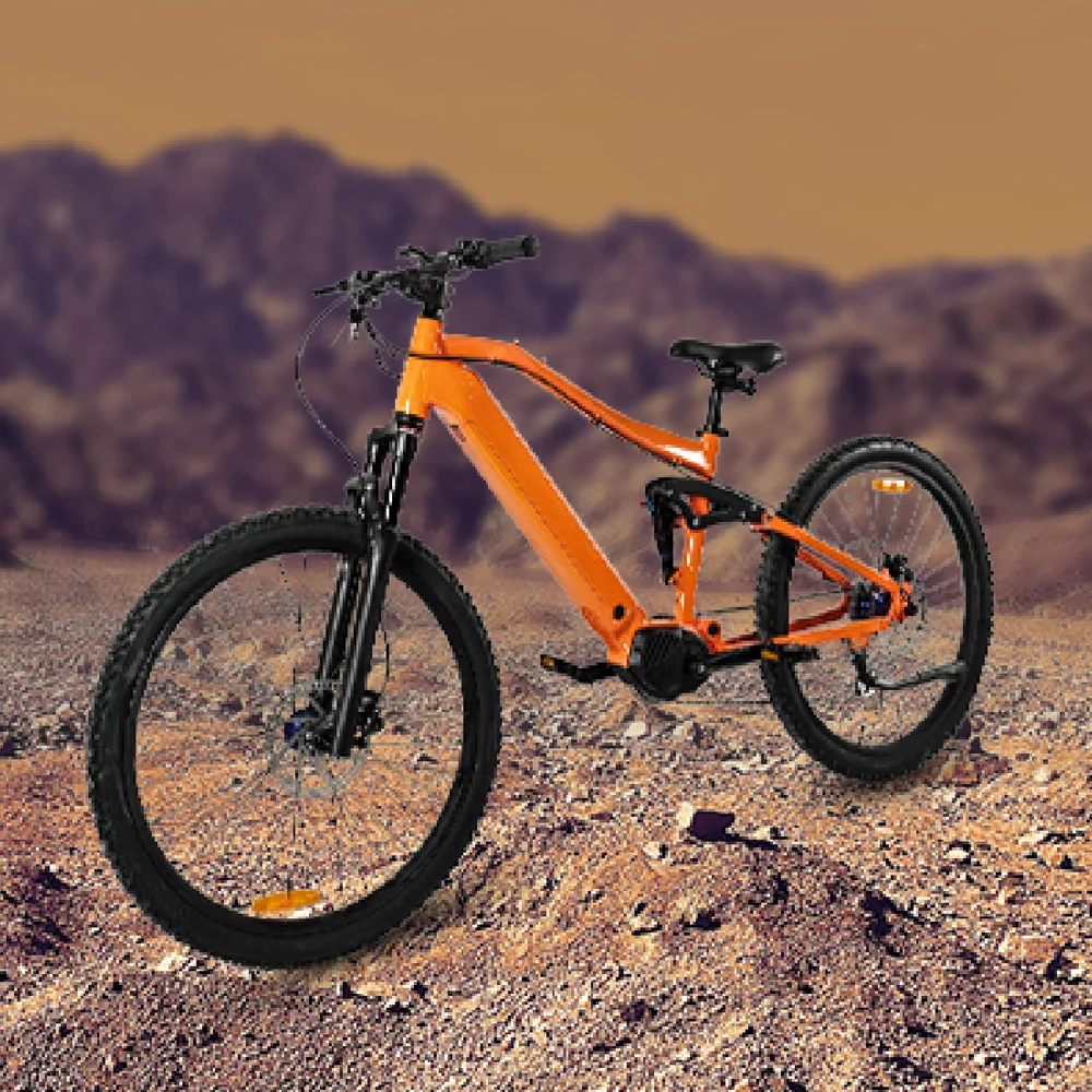 Aimos hot selling Adult Electric City Bike 48V 500W 27.5*2.1 inch Electric Bicycle Full suspension E Bike