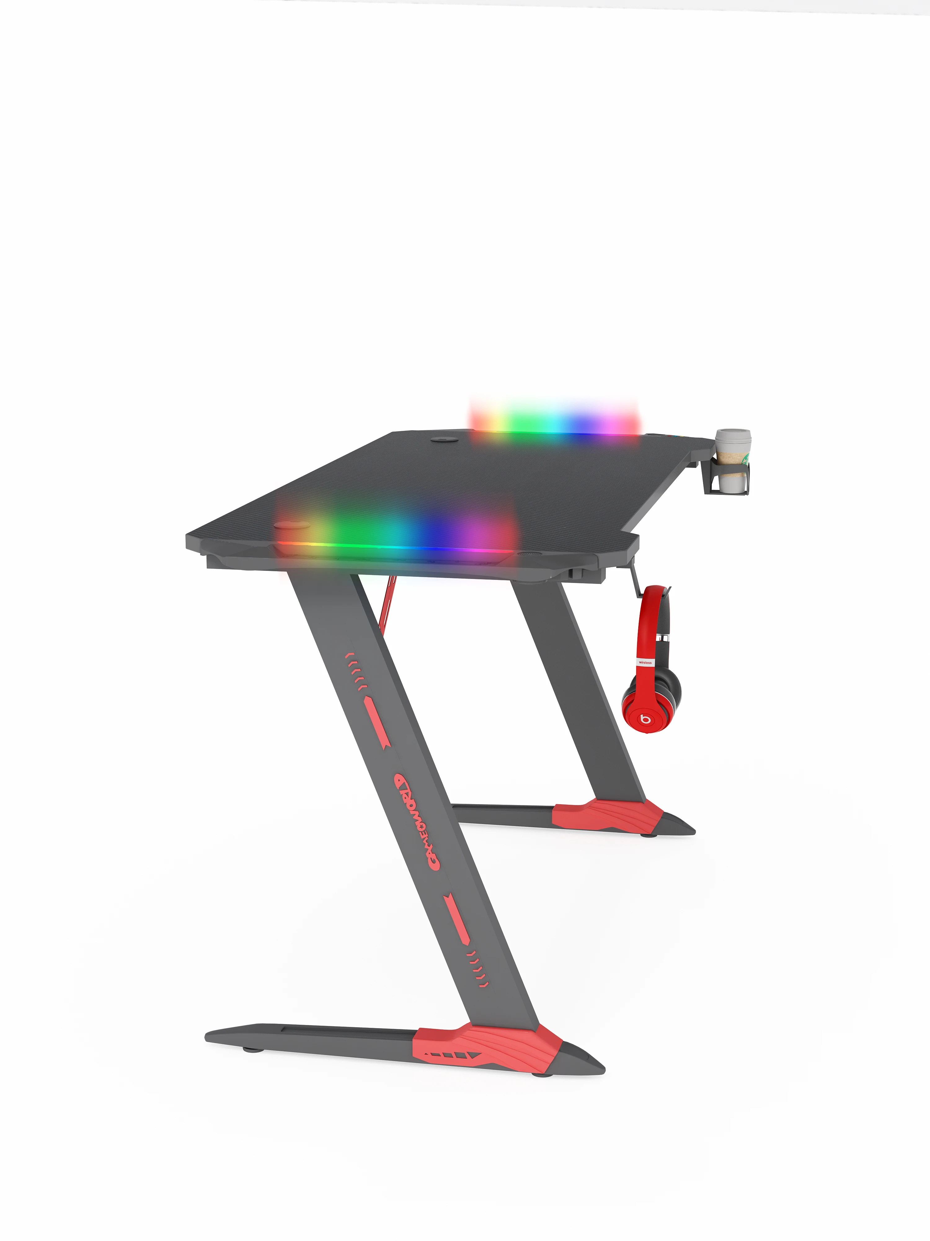 2pcs RGB Light Control Gaming table computer desk  RGB Light Smart furniture LED parts for Bedroom Living Room