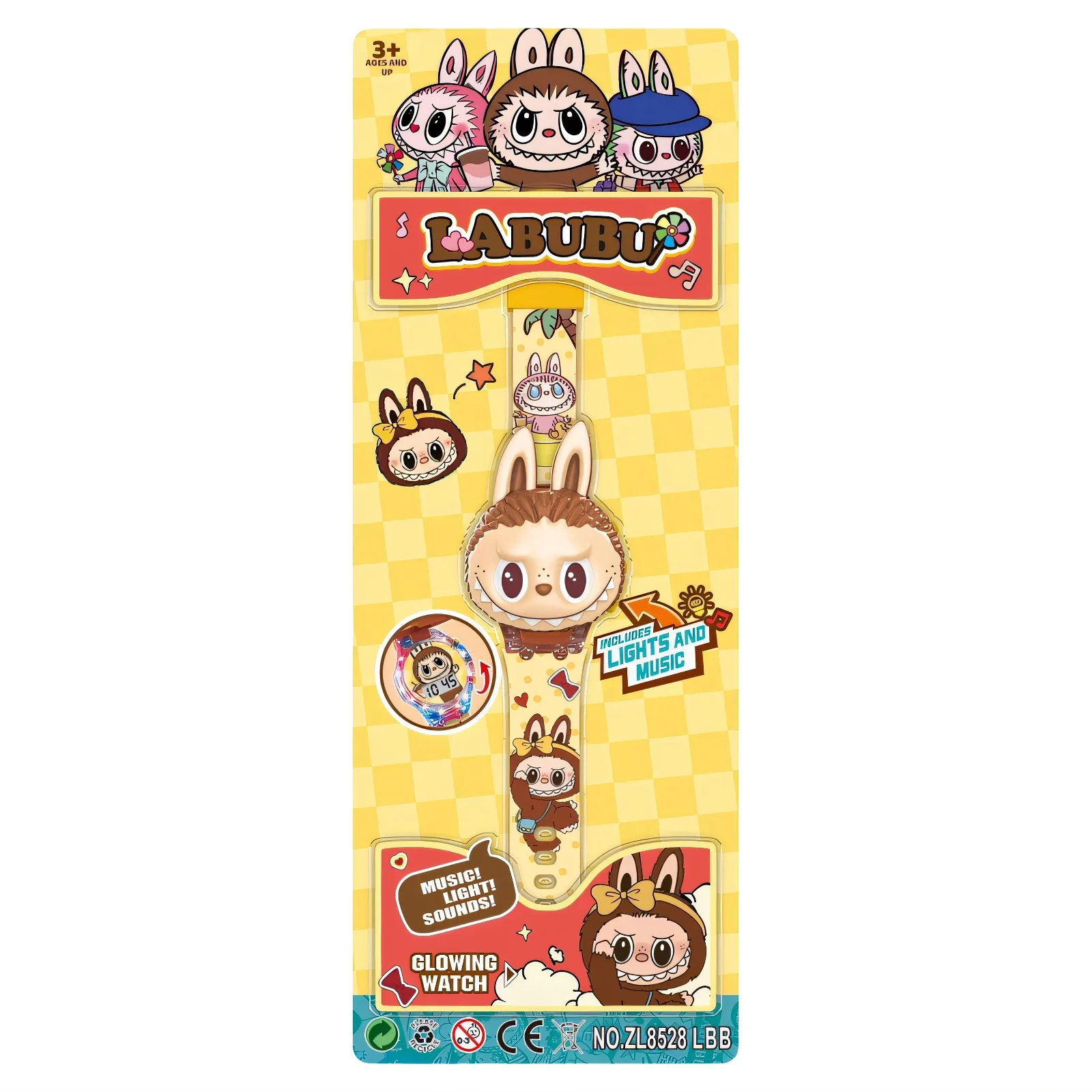 New Arrivals Wholesale Labubu Digital Watch Cartoon LED Glowing Children Watch The Monster Labubu Digital Watches Kids Gifts