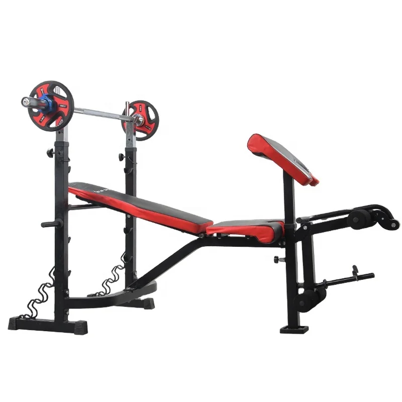 Home Gym Exercise Biceps Triceps Curl Flat Weight Multi Bench Press