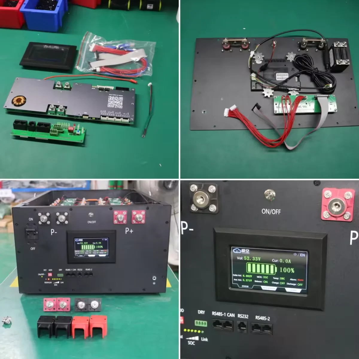YIXIANG Customized 16pcs 48V 280Ah 304Ah With JK 200A BMS  Empty Diy Kit Box Lifepo4 Solar Energy Storage Battery