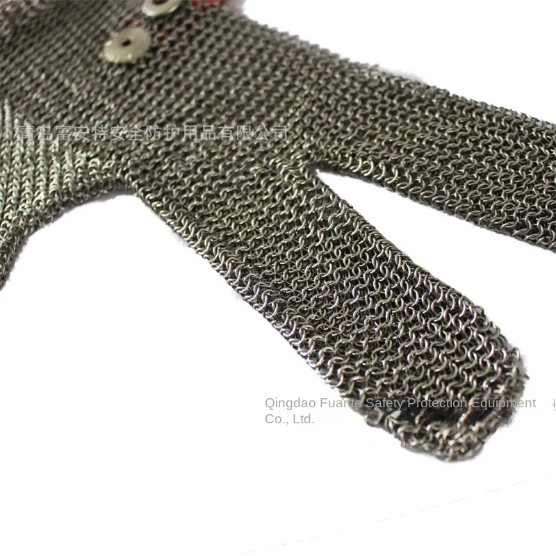 Three-Finger Cut-Resistant Gloves with Five-Round Stainl Steel Wire Labor Protection Reinforced Steel Wire Safety Gloves