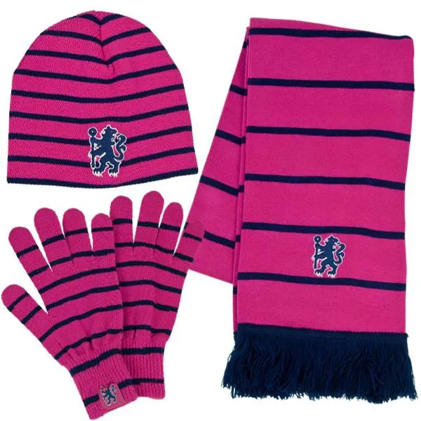 Outdoor Winter Color Knitted Warm Scarf Hat Mitten Set for Kids Girls